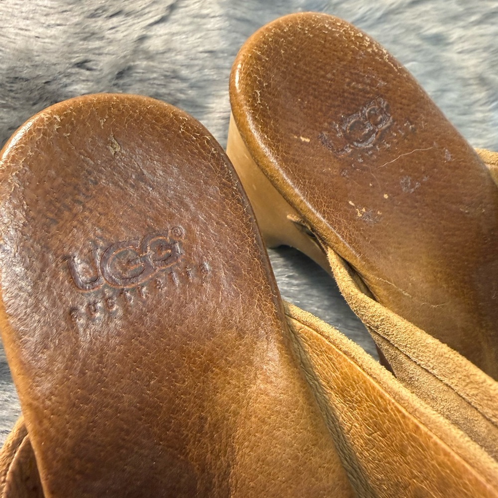 UGG Women's Brown Suede Clogs - Picture 5 of 13